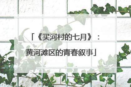 《买河村的七月》：黄河滩区的青春叙事