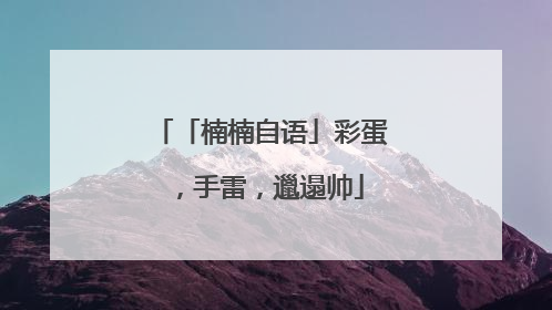 「楠楠自语」彩蛋，手雷，邋遢帅