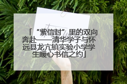 “紫信封”里的双向奔赴——清华学子与怀远县龙亢镇实验小学学生暖心书信之约