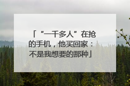 “一千多人”在抢的手机，他买回家：不是我想要的那种