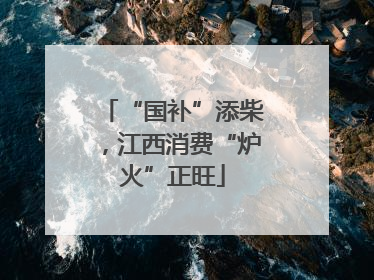 “国补”添柴，江西消费“炉火”正旺