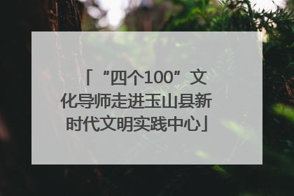 “四个100”文化导师走进玉山县新时代文明实践中心