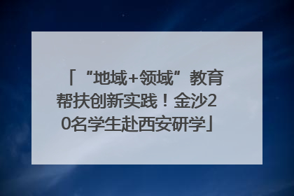“地域+领域”教育帮扶创新实践！金沙20名学生赴西安研学
