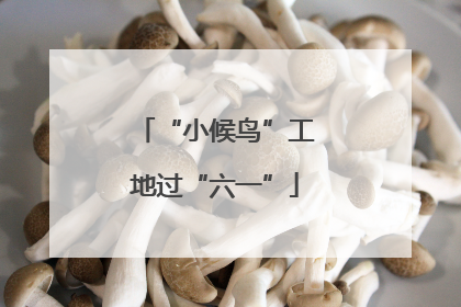 “小候鸟”工地过“六一”