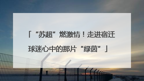 “苏超”燃激情！走进宿迁球迷心中的那片“绿茵”