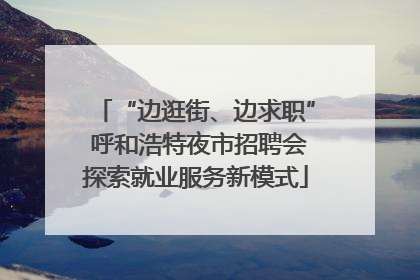 “边逛街、边求职” 呼和浩特夜市招聘会探索就业服务新模式