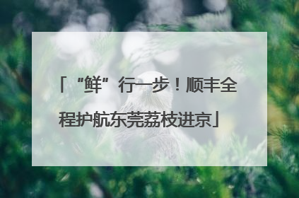 “鲜”行一步！顺丰全程护航东莞荔枝进京
