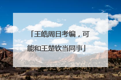王皓周日考编，可能和王楚钦当同事