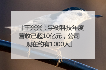 王兴兴：宇树科技年度营收已超10亿元，公司现在约有1000人