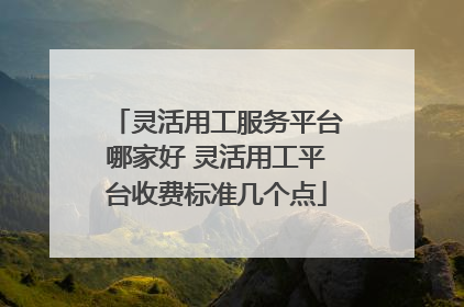 灵活用工服务平台哪家好 灵活用工平台收费标准几个点