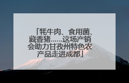 牦牛肉、食用菌、藏香猪……这场产销会助力甘孜州特色农产品走进成都