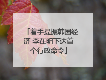 着手提振韩国经济 李在明下达首个行政命令