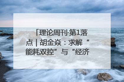 理论周刊·第1落点｜胡金焱：求解“能耗双控”与“经济增长”矛盾