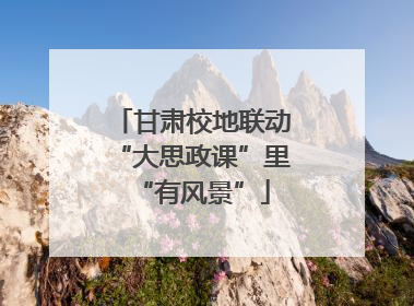 甘肃校地联动“大思政课”里“有风景”