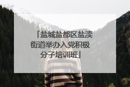 盐城盐都区盐渎街道举办入党积极分子培训班