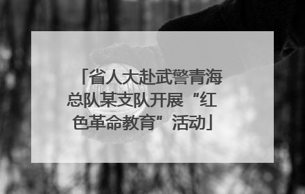 省人大赴武警青海总队某支队开展“红色革命教育”活动