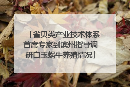 省贝类产业技术体系首席专家到滨州指导调研白玉蜗牛养殖情况