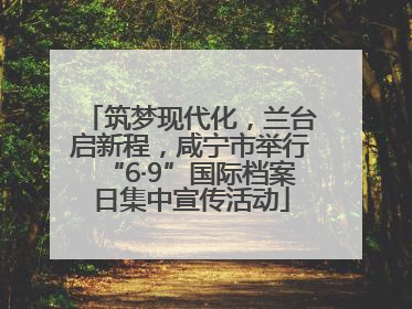 筑梦现代化，兰台启新程，咸宁市举行“6·9”国际档案日集中宣传活动