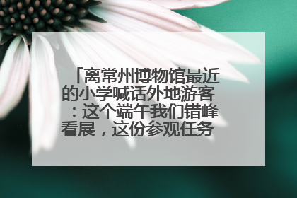 离常州博物馆最近的小学喊话外地游客：这个端午我们错峰看展，这份参观任务单赶快收藏