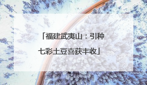 福建武夷山：引种七彩土豆喜获丰收