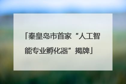 秦皇岛市首家“人工智能专业孵化器”揭牌