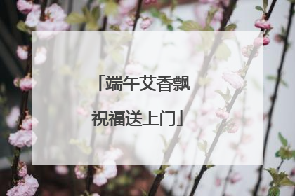 端午艾香飘 祝福送上门