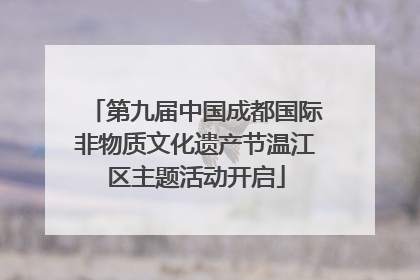 第九届中国成都国际非物质文化遗产节温江区主题活动开启