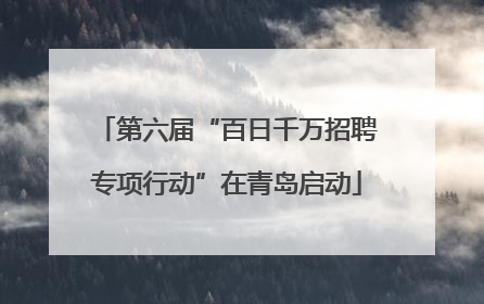第六届“百日千万招聘专项行动”在青岛启动