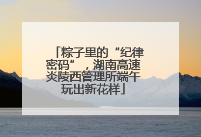 粽子里的“纪律密码”，湖南高速炎陵西管理所端午玩出新花样