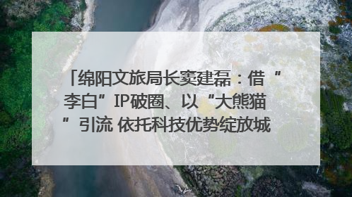 绵阳文旅局长窦建磊：借“李白”IP破圈、以“大熊猫”引流 依托科技优势绽放城市文旅魅力｜文旅局长说