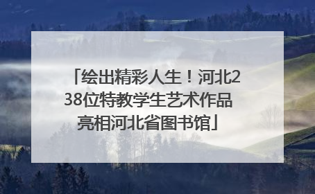 绘出精彩人生！河北238位特教学生艺术作品亮相河北省图书馆