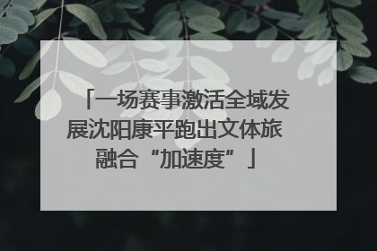一场赛事激活全域发展沈阳康平跑出文体旅融合“加速度”