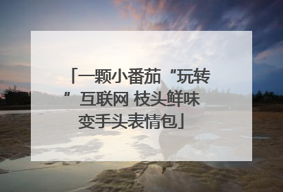 一颗小番茄“玩转”互联网 枝头鲜味变手头表情包