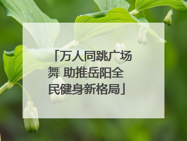 万人同跳广场舞 助推岳阳全民健身新格局