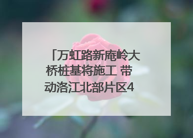 万虹路新庵岭大桥桩基将施工 带动洛江北部片区4个乡镇的发展