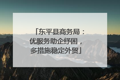 东平县商务局：优服务助企纾困，多措施稳定外贸