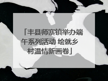 丰县师寨镇举办端午系列活动 绘就乡村温情新画卷