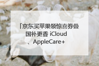 京东买苹果领惊喜券叠国补更香 iCloud、AppleCare+服务限时低至85折