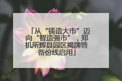 从“铸造大市”迈向“智造强市”，郑机所辉县园区揭牌暨备份线启用