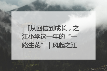 从回信到成长，之江小学这一年的“一路生花”｜风起之江 扶摇直上