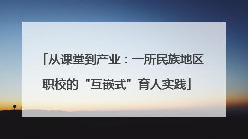 从课堂到产业：一所民族地区职校的“互嵌式”育人实践