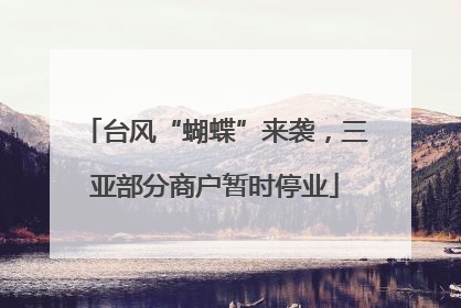 台风“蝴蝶”来袭，三亚部分商户暂时停业