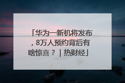 华为一新机将发布，8万人预约背后有啥惊喜？｜热财经