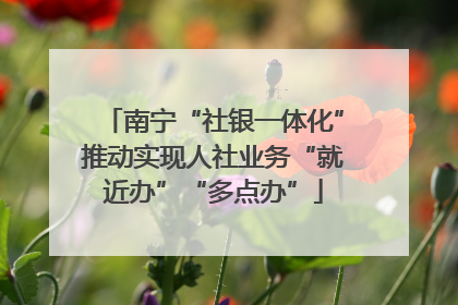 南宁“社银一体化”推动实现人社业务“就近办”“多点办”