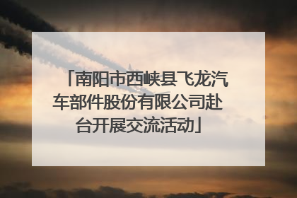 南阳市西峡县飞龙汽车部件股份有限公司赴台开展交流活动