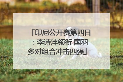 印尼公开赛第四日：李诗沣领衔 国羽多对组合冲击四强