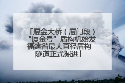 厦金大桥（厦门段）“厦金号”盾构机始发 福建省最大直径盾构隧道正式掘进