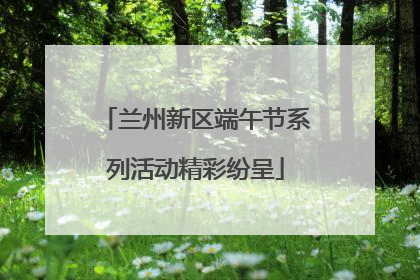 兰州新区端午节系列活动精彩纷呈