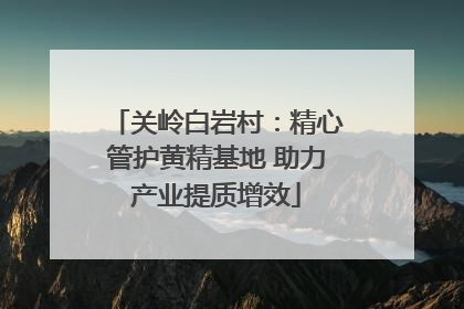 关岭白岩村：精心管护黄精基地 助力产业提质增效