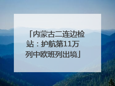 内蒙古二连边检站：护航第11万列中欧班列出境
